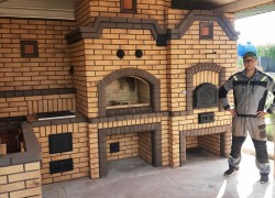 Печной комплекс с русской печкой и мангалом