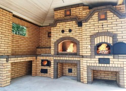 Печной комплекс с русской печкой и мангалом