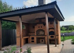 Печной комплекс с русской печкой и мангалом