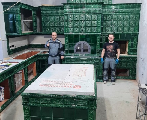 Отделка изразцами